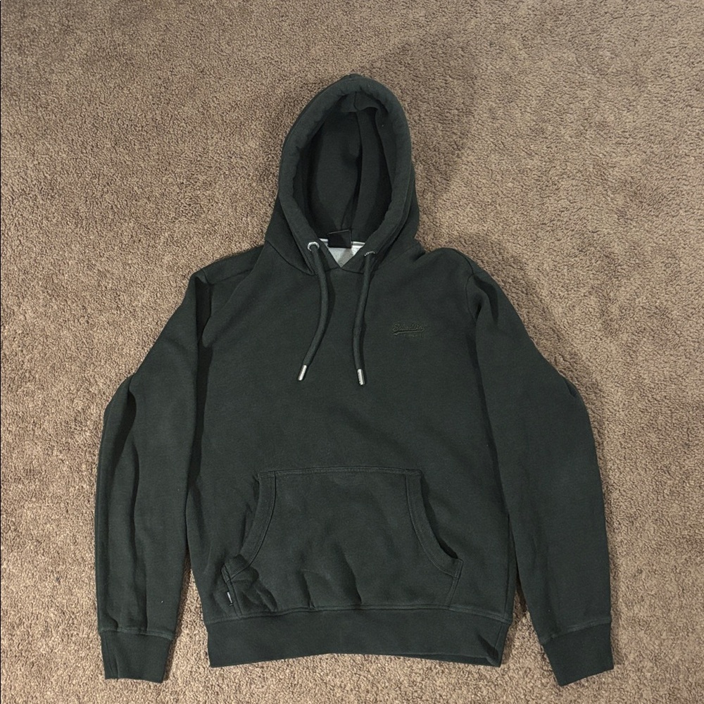 Superdry Embroidered Logo Hoodie - Dark Green
